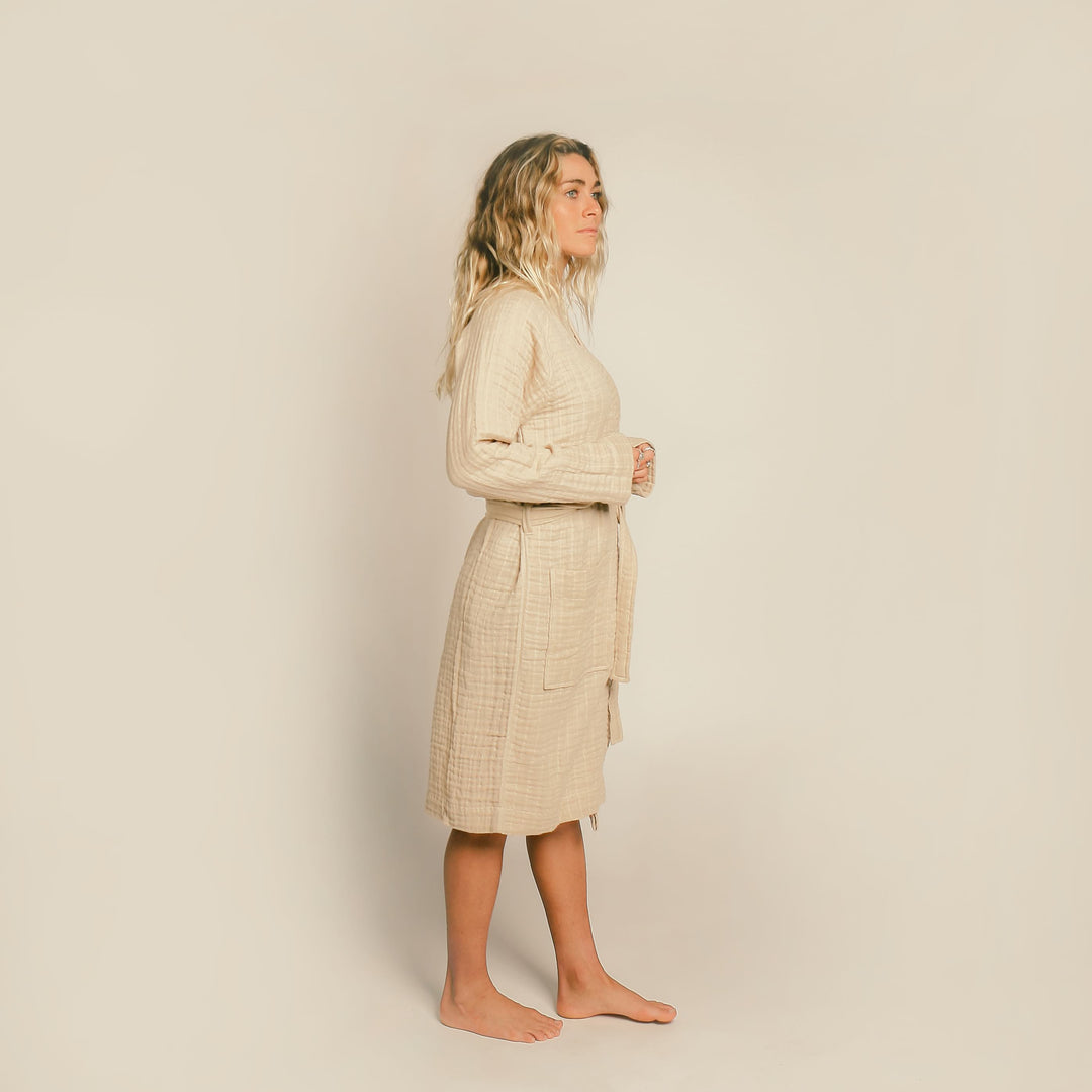Gauzy Robe Sand – Happy Place Wholesale Gauzy Robe Sand – Happy Place Wholesale